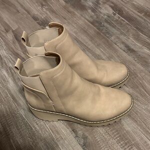 DV by Dolce Vita Cream Ankle Boots